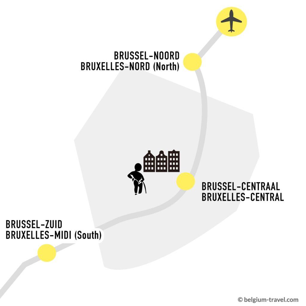 Brussels International Airport (Zaventem Luchthaven) has an easy access to Brussels