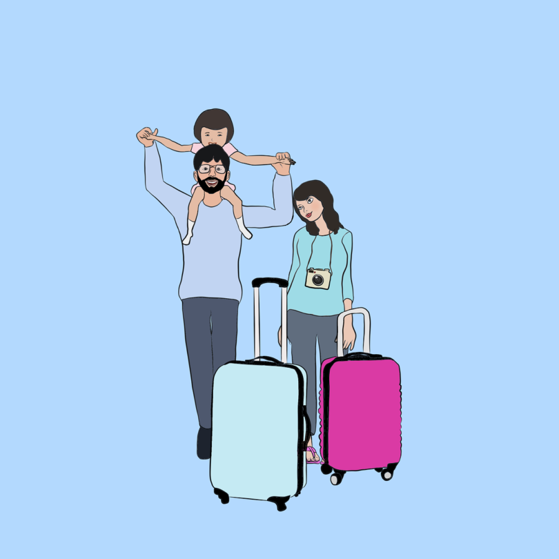 family travel luggage man vacation 7293705