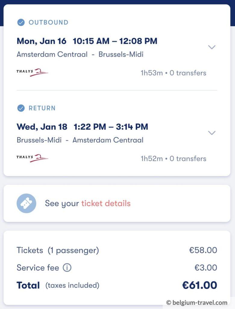 How to buy a train ticket brussels and amsterdam