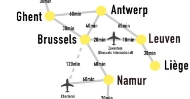 Brussels International Airport (Zaventem Luchthaven) has an easy access to Brussels